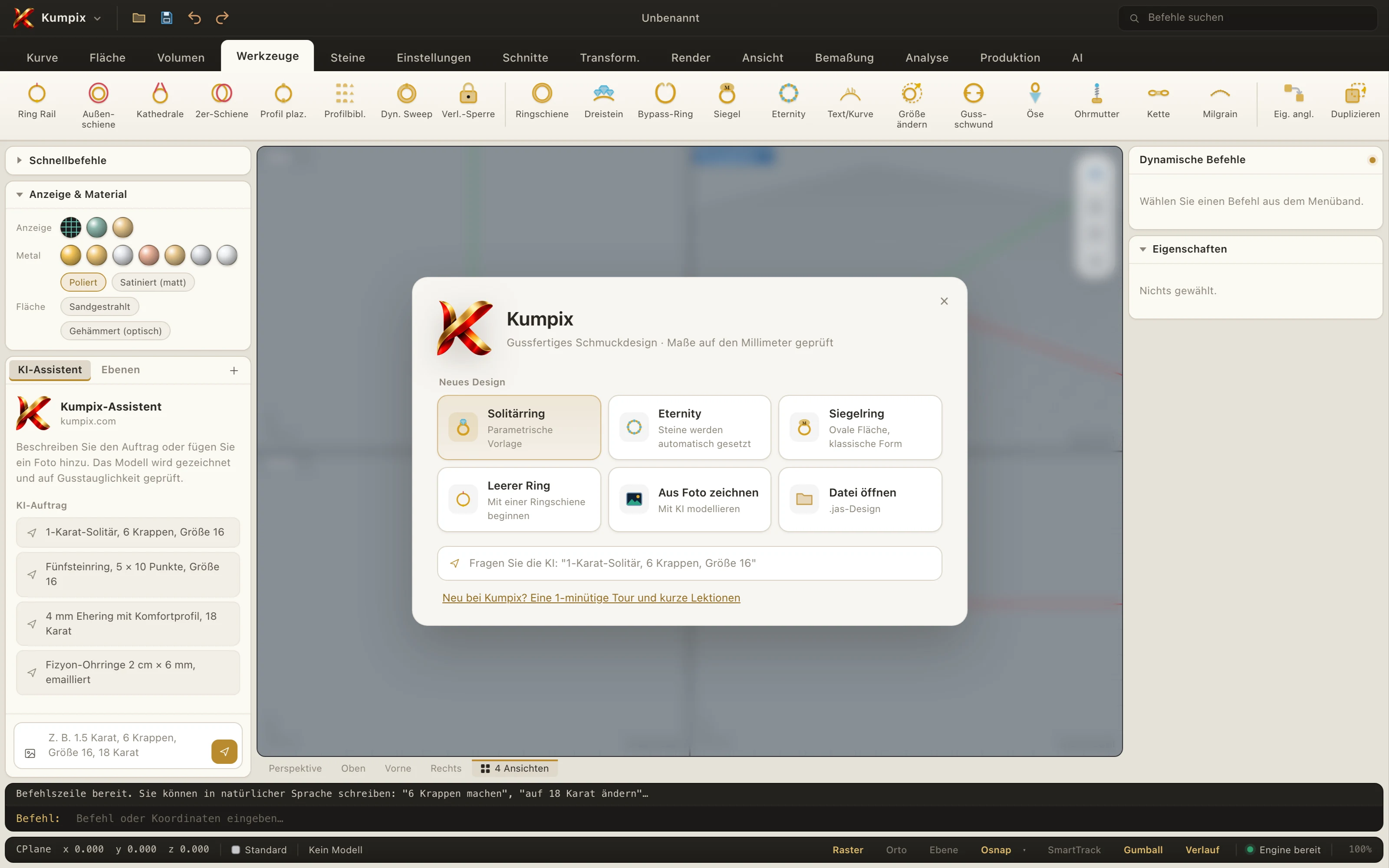 Kumpix-Startbildschirm: neues Design, Vorlagen und KI
