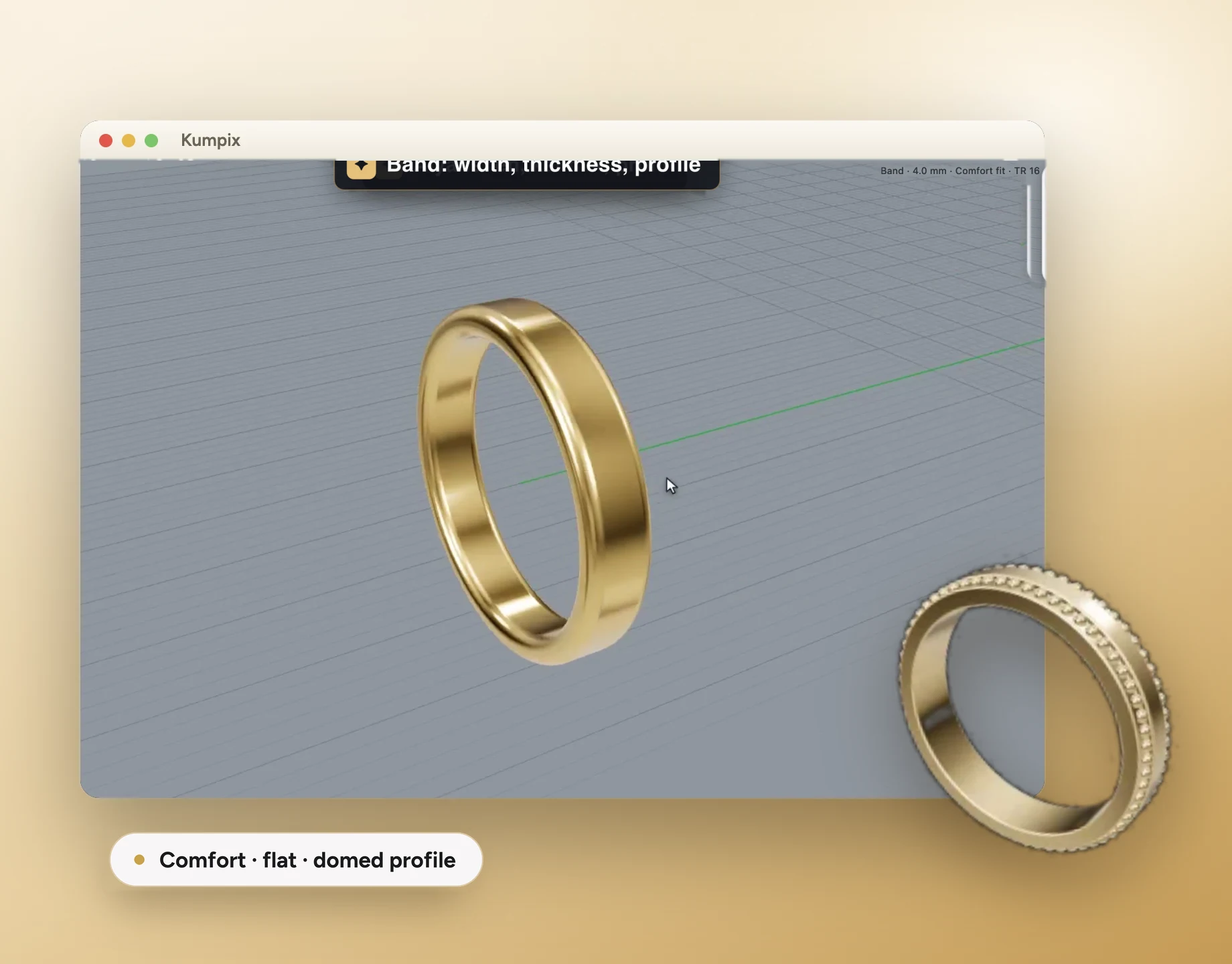 Wedding band profiles