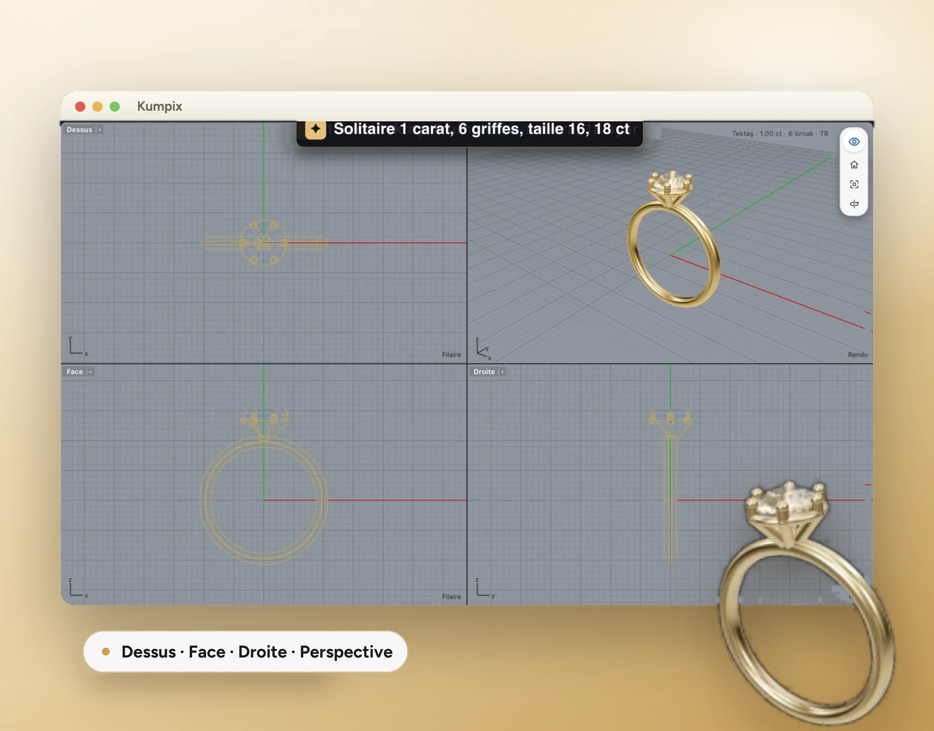 Mesures et taille de bague