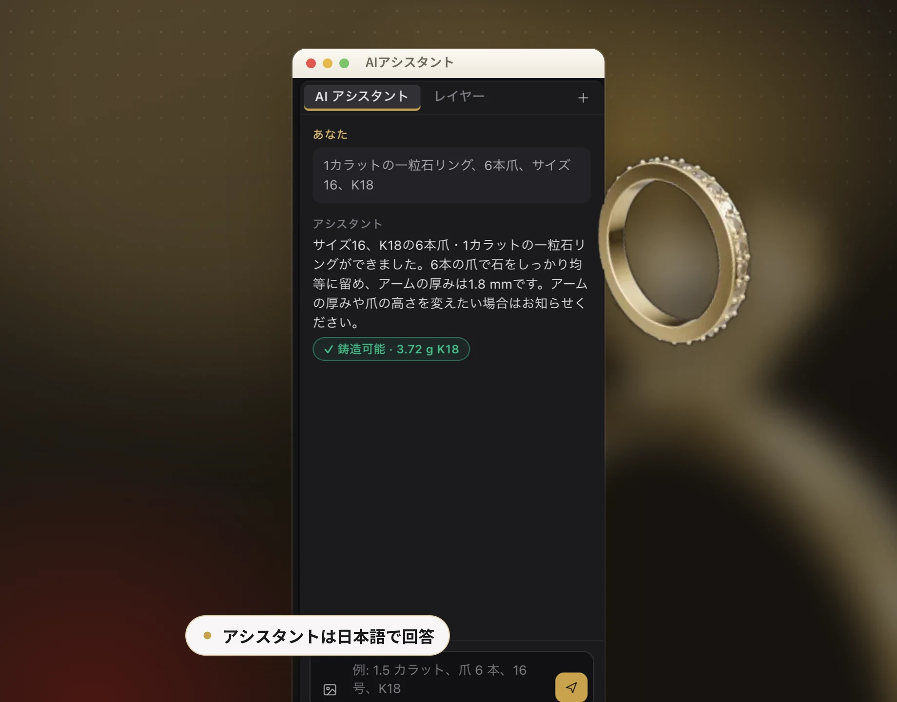 アシスタントが説明