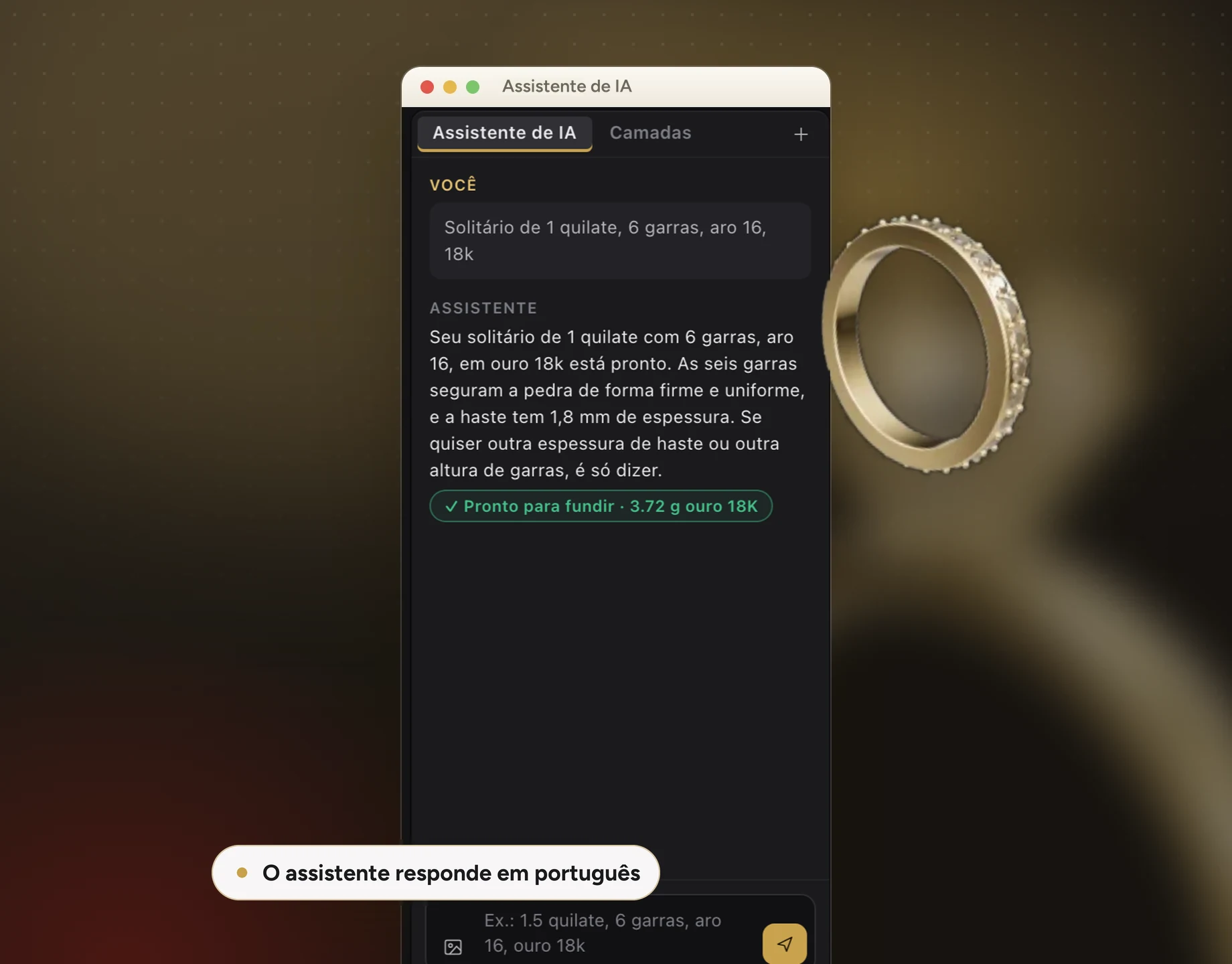 O assistente explica
